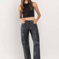 Vervet HIGH RISE 90'S COATED ANKLE CROP CARGO DAD JEANS