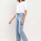 HIGH RISE CROPPED DISTRESSED HEM DAD JEAN - Lake City Boutique