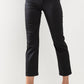 MID RISE SLIM STRAIGHT COATED JEANS IN BLACK - Lake City Boutique