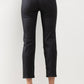 MID RISE SLIM STRAIGHT COATED JEANS IN BLACK - Lake City Boutique